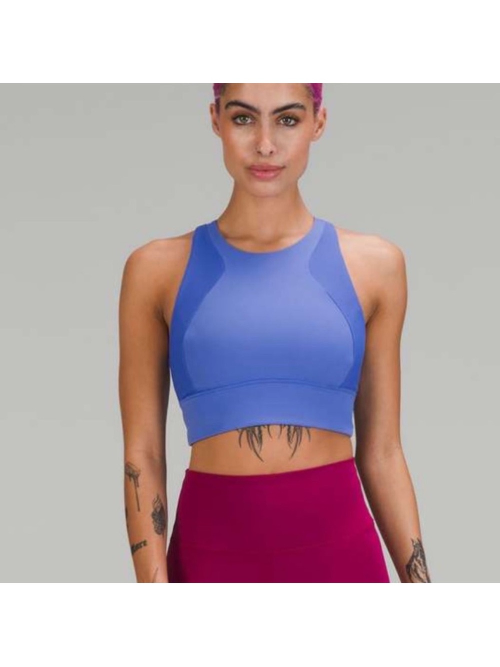 Lululemon Everlux High-Neck Train Bra Wild Indigo Size 12
